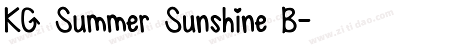 KG Summer Sunshine B字体转换